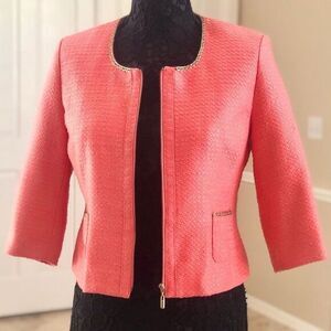Nue Options Salmon / Coral & Gold Blazer